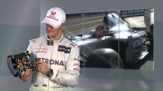 F1 2012 - Michael Schumacher e il volante di F1