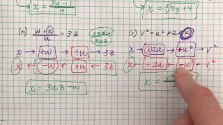 Changing the Subject | Using Function Machine