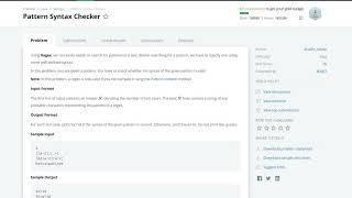 HackerRank Pattern Syntax Checker... Recent