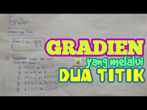 MENENTUKAN GRADIEN YANG MELALUI DUA TITIK - YouTube