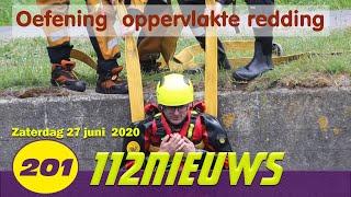 Oefening oppervlakte redding in Nijkerk