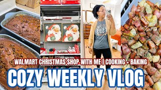 FALL WEEKLY VLOG | CHRISTMAS WALMART SHOP WITH ME | COOKING | BAKING BANANA CHOCOLATE CHIP BREAD