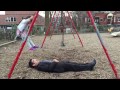 awesome dad perfects swing stunt at the park