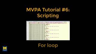 MVPA Tutorial #6: Scripting