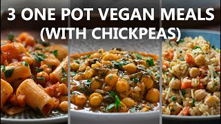 3 Easy ONE POT Vegan Meals With Chickpeas | Easy Vegan Recipes | Food Impromptu