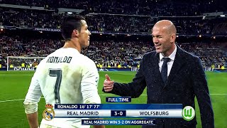Zinedine Zidane will never forget Cristiano Ronaldo's performance in this match