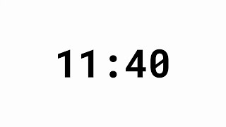 700 Second Countdown Timer - White Background
