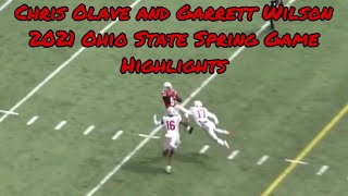 Chris Olave \u0026 Garrett Wilson 2021 OSU Spring Game Highlights: INSANE CATCHES!