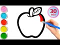 Simple Apple Drawing | How To Draw An Apple | Drawing Apple