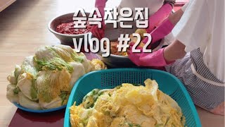 Vlog making kimchi at home in Korea / homemade recipes