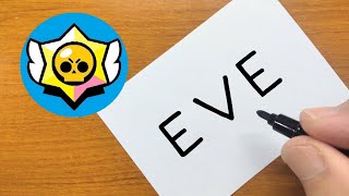 How to draw EVE（Brawl Stars）using How to turn words into a cartoon