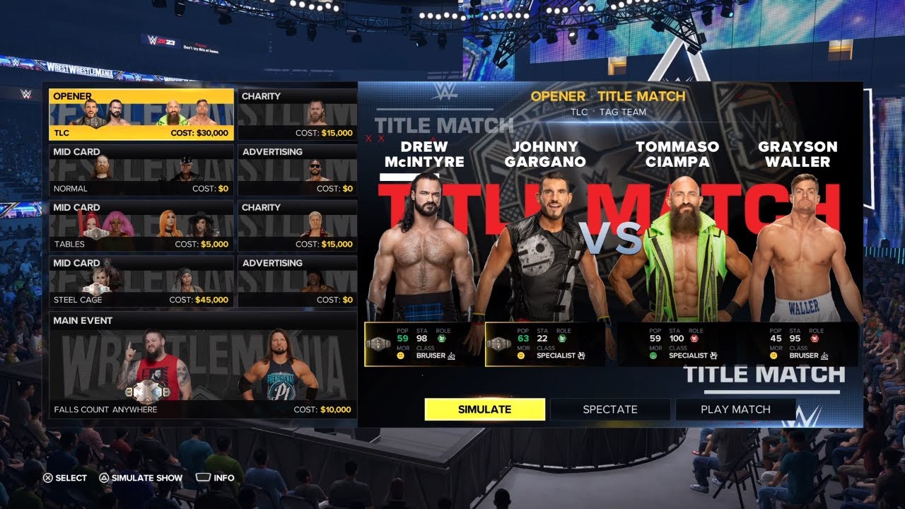 WWE 2K23 MYGM MODE WALKTHROUGH: WRESTLEMANIA - YouTube