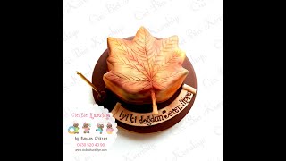 3D Maple Leaf Cake Tutorial