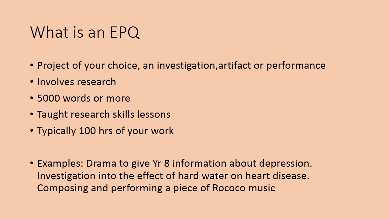 Epq Introduction Youtube