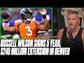 Russell Wilson Signs 5 Year, $245 Million Extension With Broncos | Pat McAfee Reacts