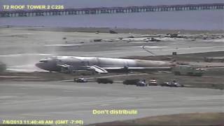 Asiana airlines crash SFO control tower video