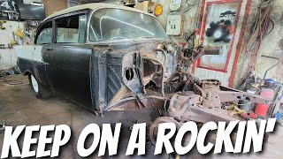 1957 Chevy 2 Door Conversion Black Widow - Rust Delete, So So Much Rust