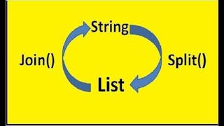 join and split method : Python tutorial | Join Function In Python