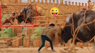 bahubali bull fight scene Funny edit// just for fun😜 // yobuprabhas