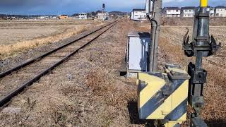 真岡鐵道 七井駅近くの踏切り 上下線