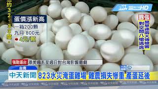 20180925中天新聞　823水災、強颱又來！蛋價3年新高　年底前恐再漲