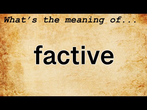 What is a factive verb?