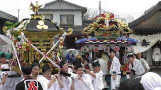 令和５年　三佐 野坂神社 春季大祭 本宮　御旅所（神輿と山車）