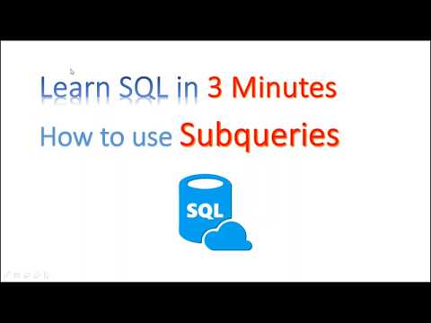 【Learn SQL in 3 minutes】--How to use Subqueries 【Learn SQL in 3 minutes】--How to use Subqueries