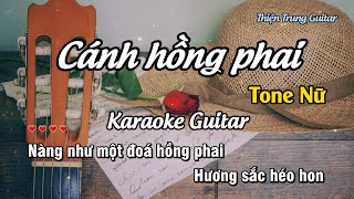 Karaoke Cánh hồng phai (Tone Nữ) - Guitar Solo Beat | Thiện Trung Guitar