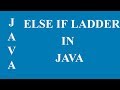 else if  ladder statement in java