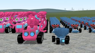 DRIVING MOMMY LONG LEGS AND HUGGY WUGGY CARS In Garry's Mod! (Poppy Playtime)