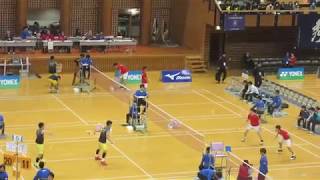 全国高校選抜バドミントン大会2018・男子学校対抗戦準決勝：旭川実業（北北海道）vs 瓊浦（長崎）