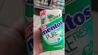 Mentos Pure Fresh Chewing Gum 🍬#mentos #shorts #gum #chewinggum #candy #youtubeshorts