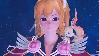 PSO2NGS-緊急クエスト星蝕の奔流(DFヴァエル戦)-亞空間航行中の少女(エミリア(PSPo2i))巻き込まれる