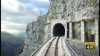 4K CABVIEW Bar - Bijelo Polje -102 tunnels -96 bridges -1029m altitude change from Sea to Mountains
