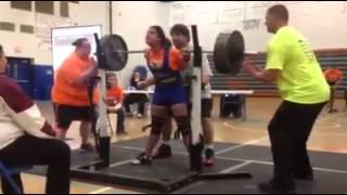 18 year old Carley Miller - 430 lb squat @ 160 lbs.