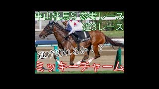 【2019 中山牝馬S 参考レース】 ミッキーチャーム 近3レース