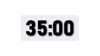35 Minute Timer - Minimal Countdown Timer [Light Theme]