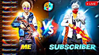 1 vs 1 subscribers vs me 🥰 friendly custom | free fire live