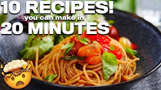 10 EASY RECIPES you can make IN UNDER 20 minutes! (VEGAN)🤤