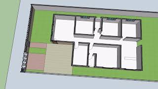 PLANTA 3D CASA TERRENO 12X30 RESIDENCIA PROJETO #02