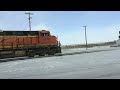 solo bnsf gevo leads westbound q train near dilworth mn