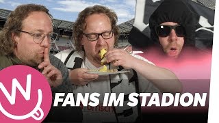 Fans im Stadion (mit Benno)