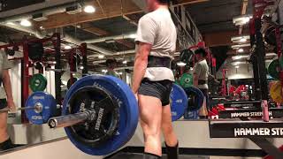 December 3, paused sumo deadlift top set 1x5 RPE 5 with 275lb, rating 5