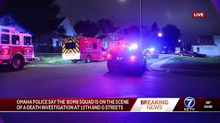 Omaha police say death investigation involves possible explosive materials in residence