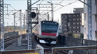 京葉線 E233系5000番台 507編成 快速 東京行き 通過シーン@潮見