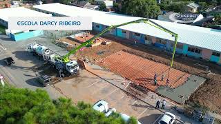 Concretagem Escola Darcy Ribeiro Superbeton Unidade Florianópolis