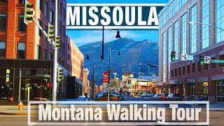 Missoula Montana Downtown Virtual Walking Tour - 4K - City Walks - Virtual Walks for Treadmill