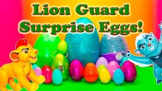 Opening Surprise Eggs with Lion Guard and Paw Patrol with the Assistant