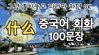 什么 중국어 회화 100문장 | 중국 일상 생활에서 정말 많이 쓰는 문장 | 그냥 틀어놓고 따라하기만 하면 입에서 중국어가 술술~